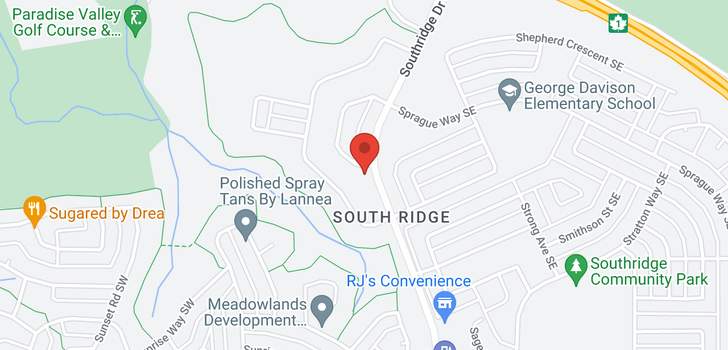 map of 160 Southridge Crescent SW